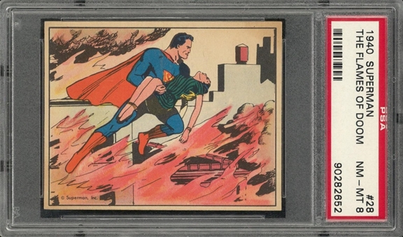 1940 R145 Gum, Inc. "Superman" #28 "The Flames of Doom" – PSA NM-MT 8